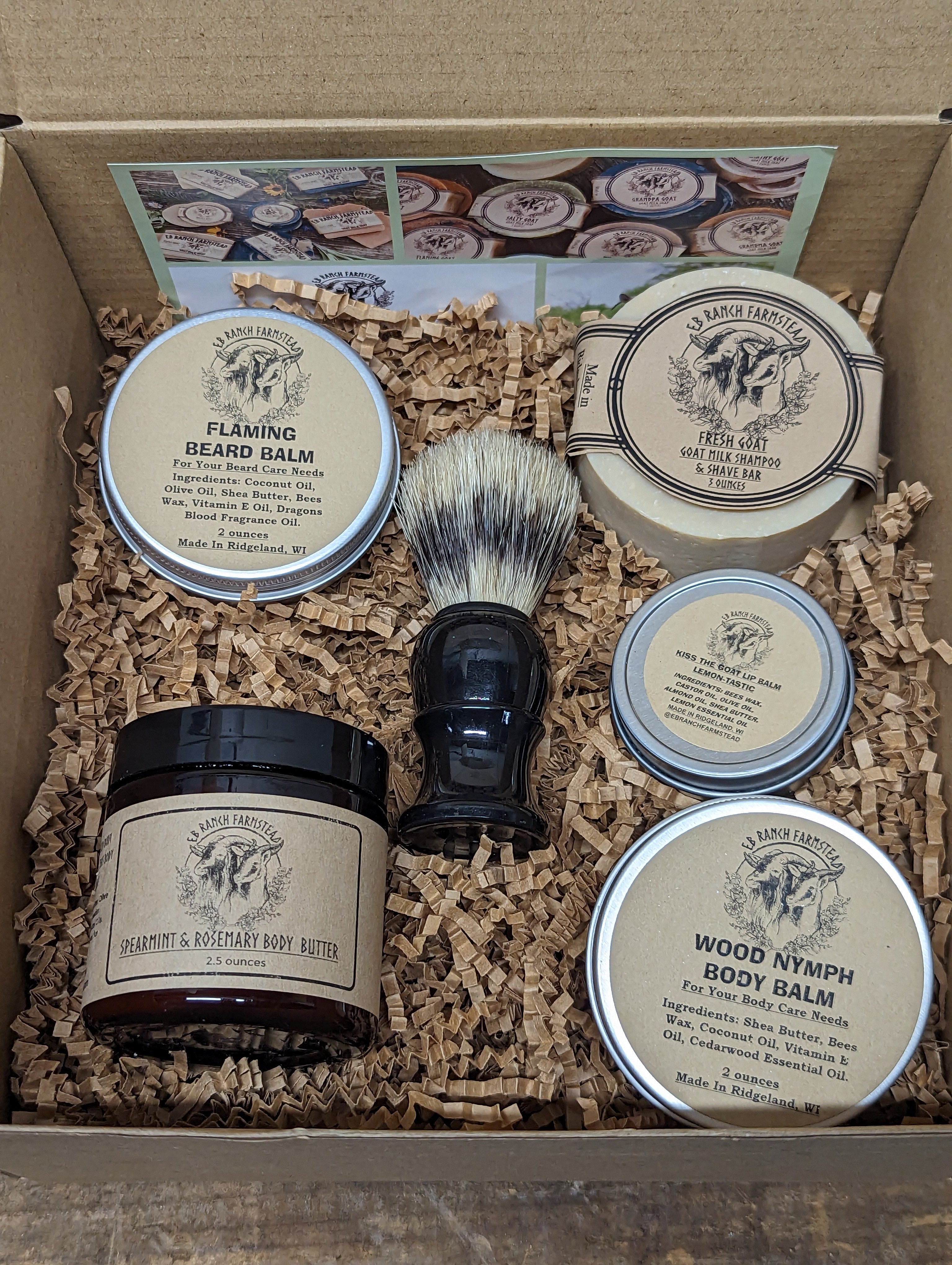 Shave & Shampoo Gift Box, Made in WI – EB Ranch Farmstead